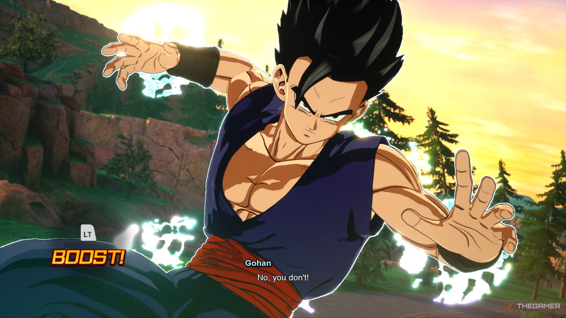 Ultimat Gohn (superhero) is being shot in the dragon ball.
