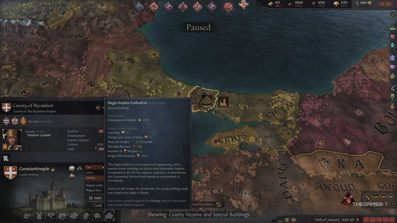 Crusader Kings 3 special building hagia sophia.