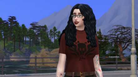 A Sim at Nordhaven Docks in The Sims 4.
