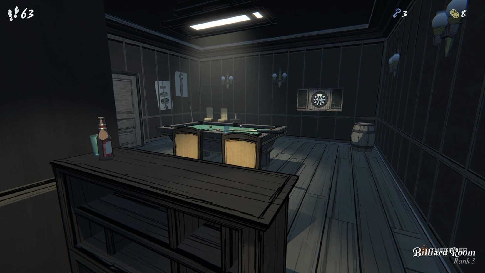 Blue Prince's billiards room.