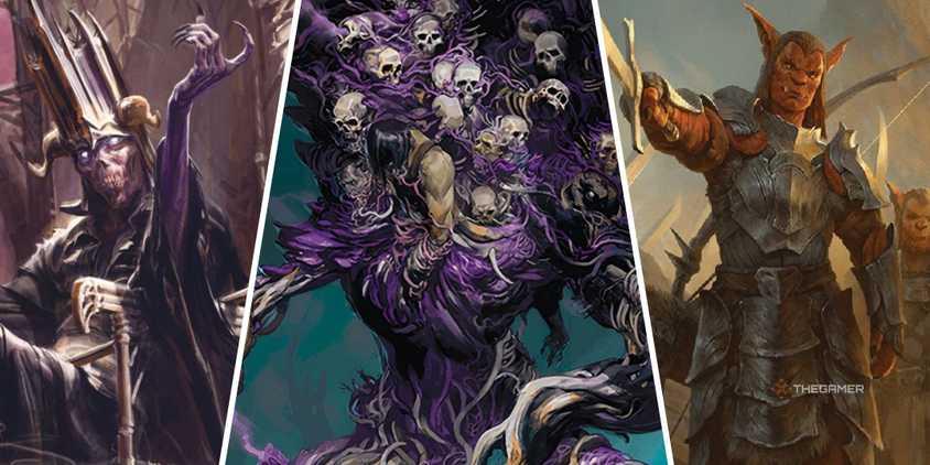 Split images of Dungeons & Dragons art.