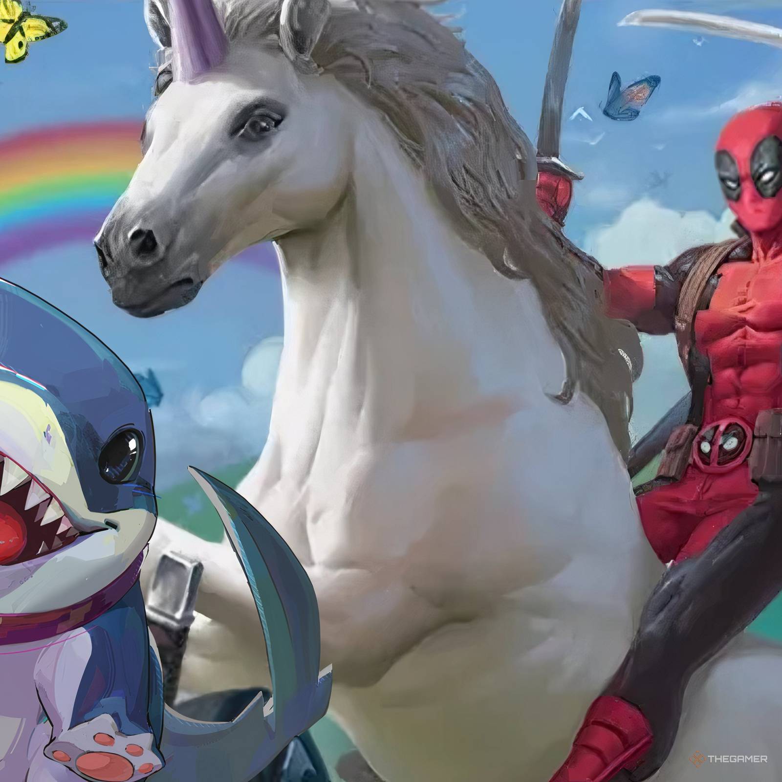 MTG's Deadpool Secret Lair Bonus Card Is Jeff The Land Shark MTG's Deadpool Secret Lair Bonus Card Is Jeff The Land Shark
