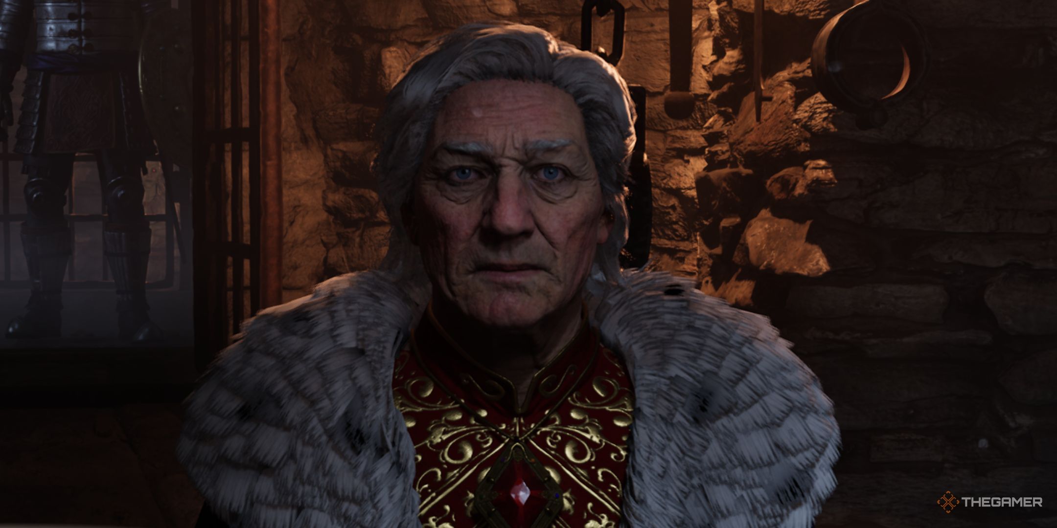 Emperor Uriel Septim looking at the player in Oblivion Remastered