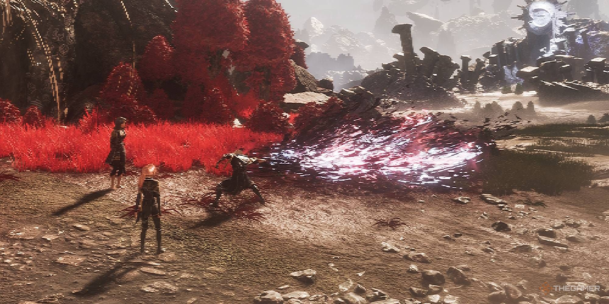 Gustav performing a first strike in Clair Obscur