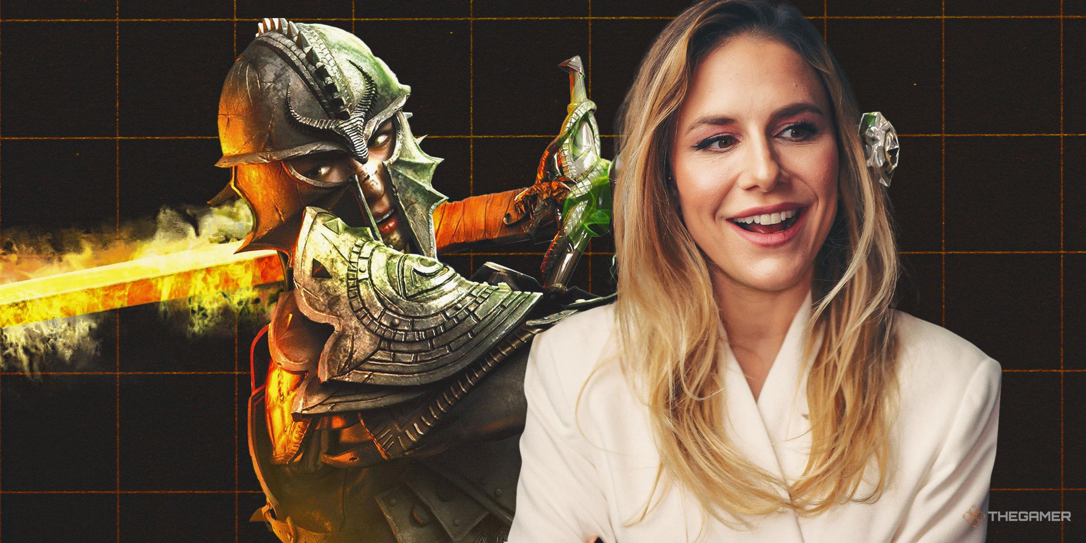 Alix Wilton Regan como a Inquisidora em Dragon Age