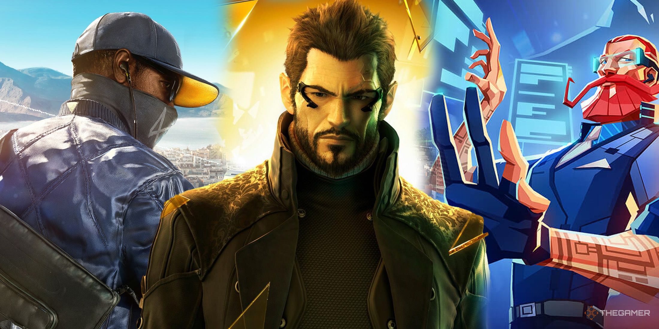 Marcus Holloway from Watchdogs 2, Adam Jensen from Deus ex Human Revolution, Alistair from Operation Tango.