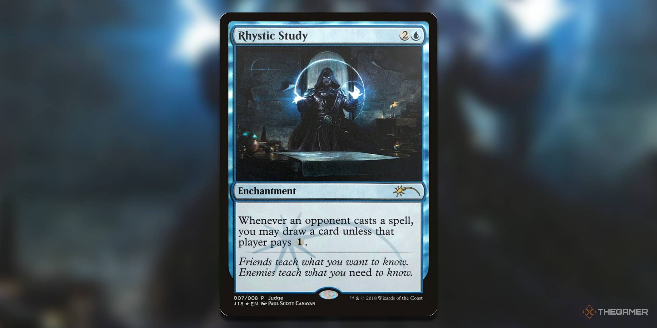 thumbnail image 2 of Rhystic Study – Prophecy Expansion – Near Mint Condition – Magic: The Gathering MTG 2 of 6