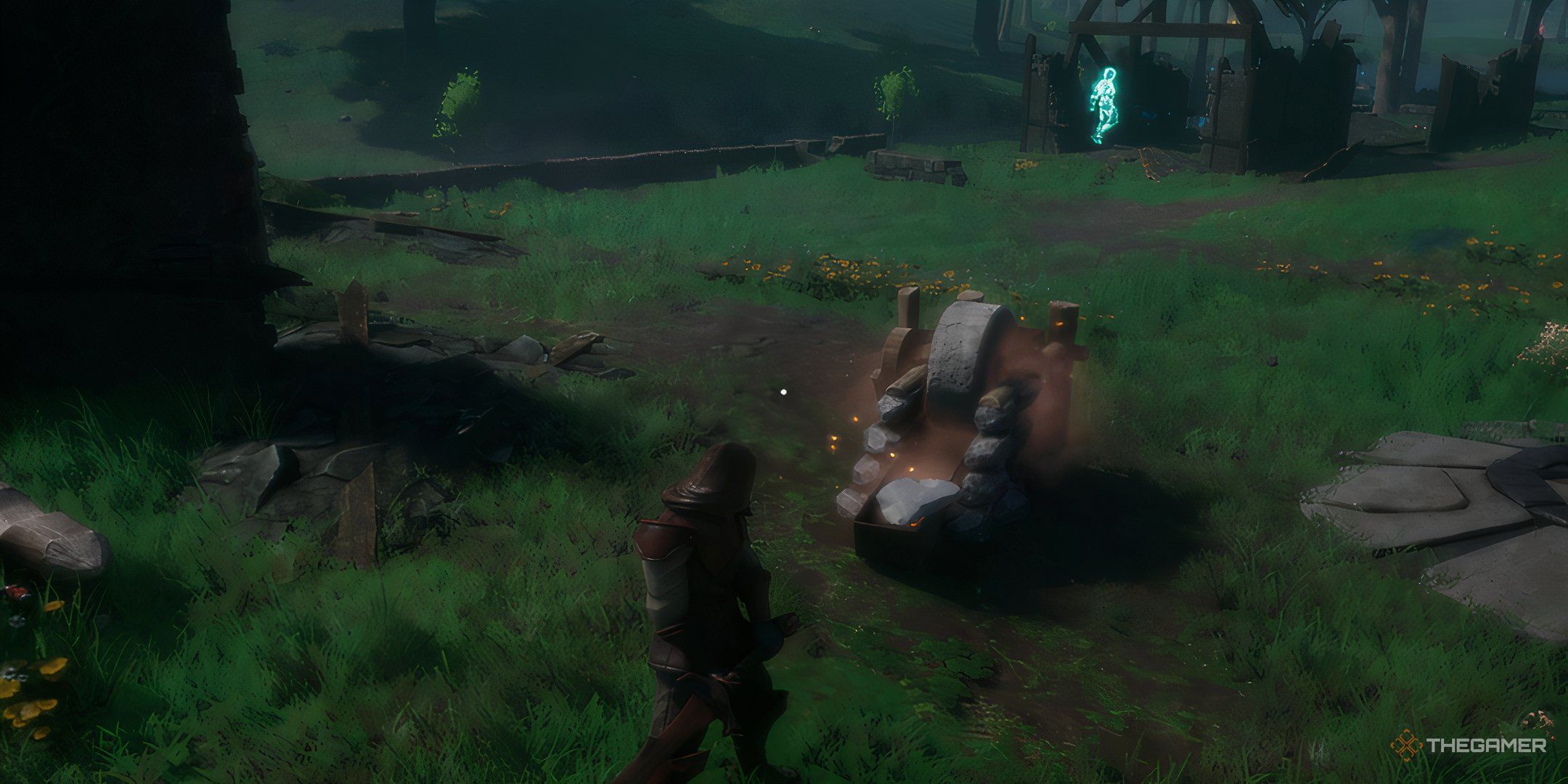 Using the grindstone crafting station in Runescape Dragonwilds.