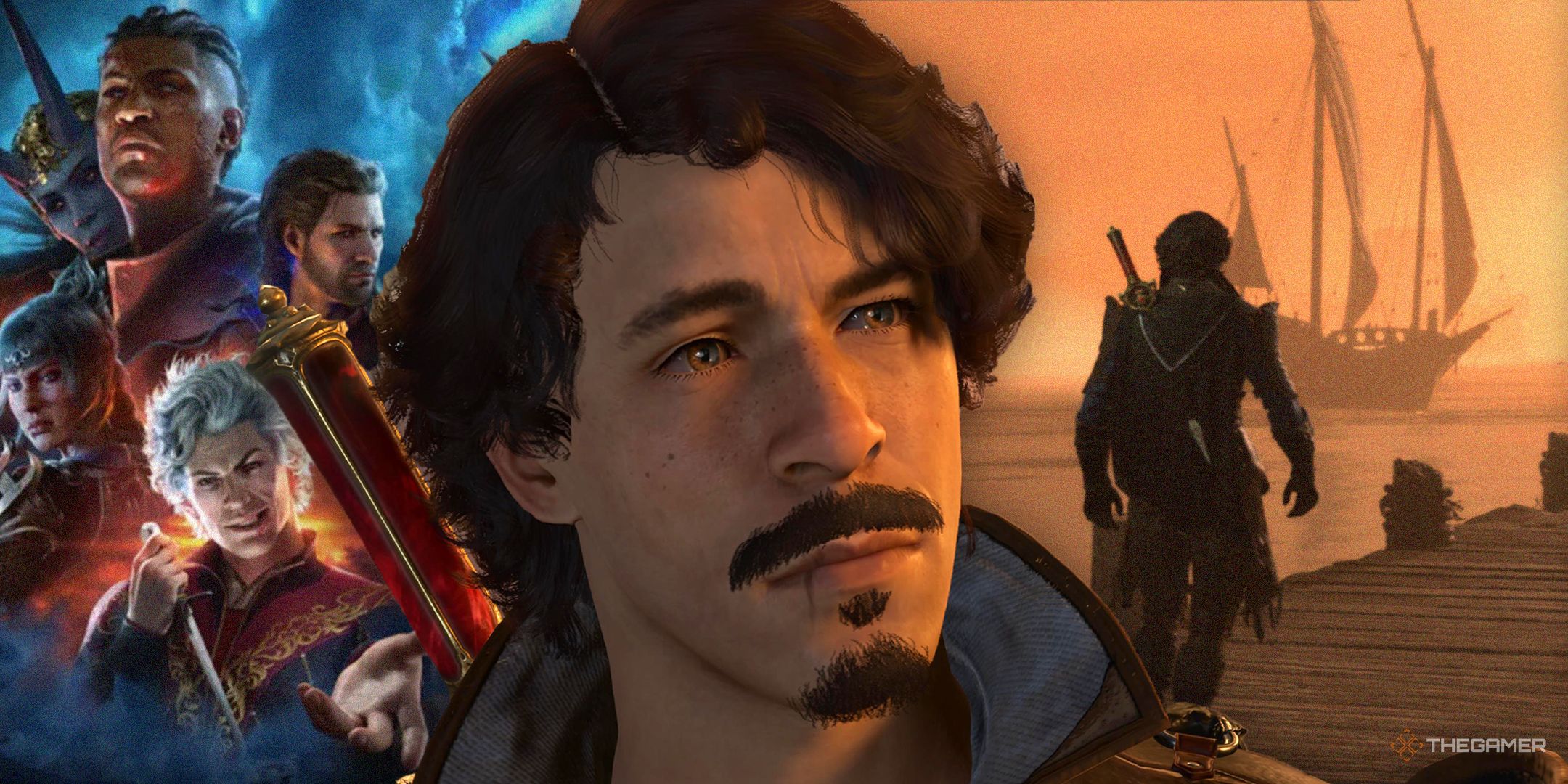 BG3 Bard looks confused with party on one side and alone on the other