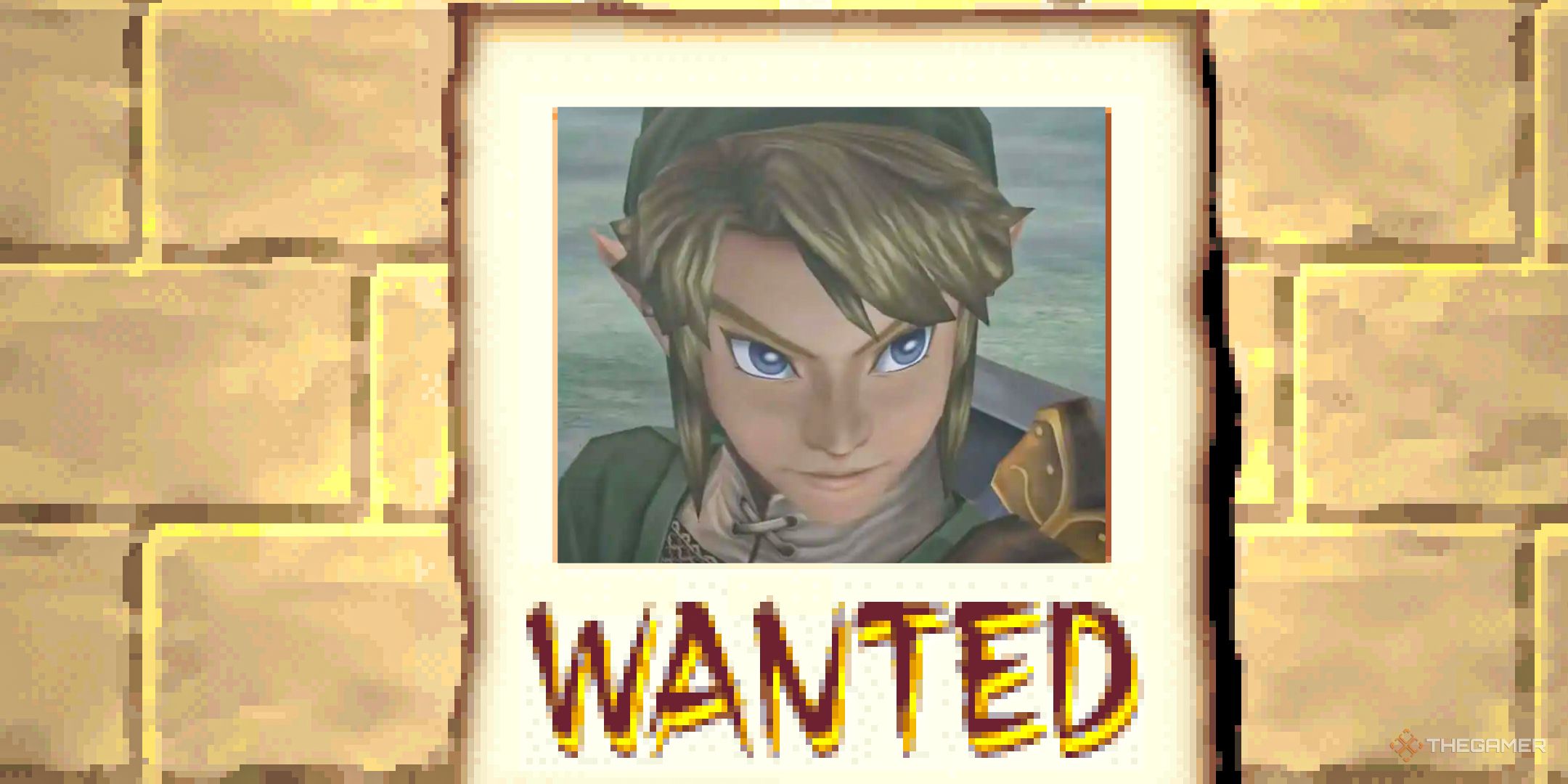 Twilight Princess Link on a wanted poster.
