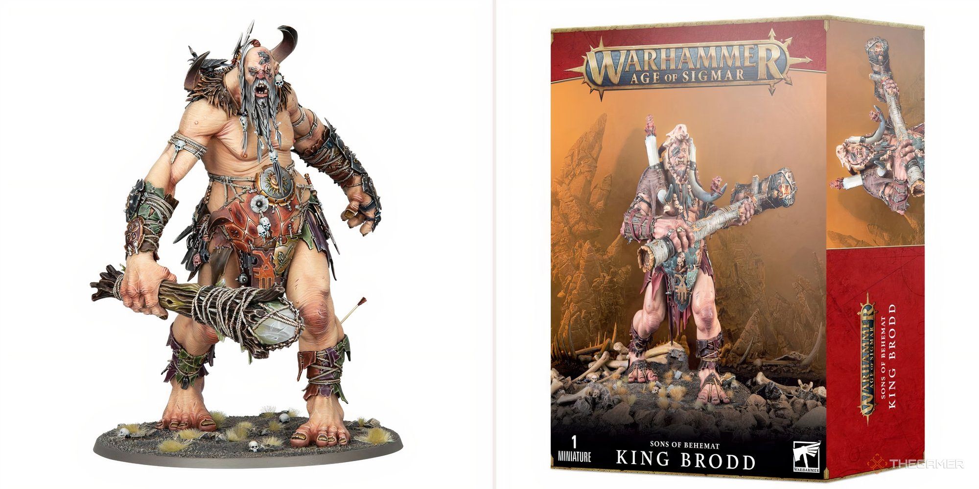 【未開封】Warhammer King Brodd ミニチュア Warhammer: Age of Sigmar - Sons Of Behemat - King Brodd – Manatorsk
