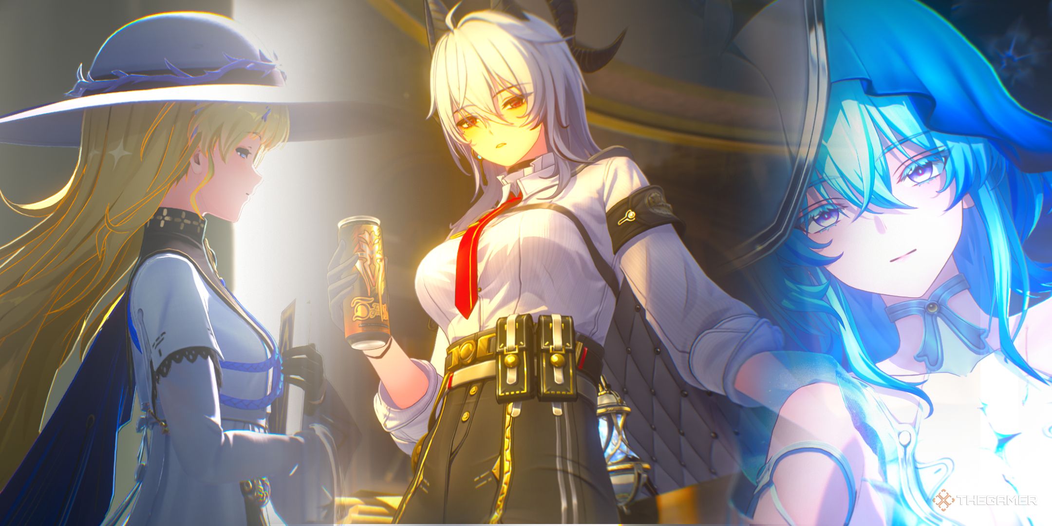 Wuthering Waves Zani with Phoebe and Shorekeeper gacha animation arts.