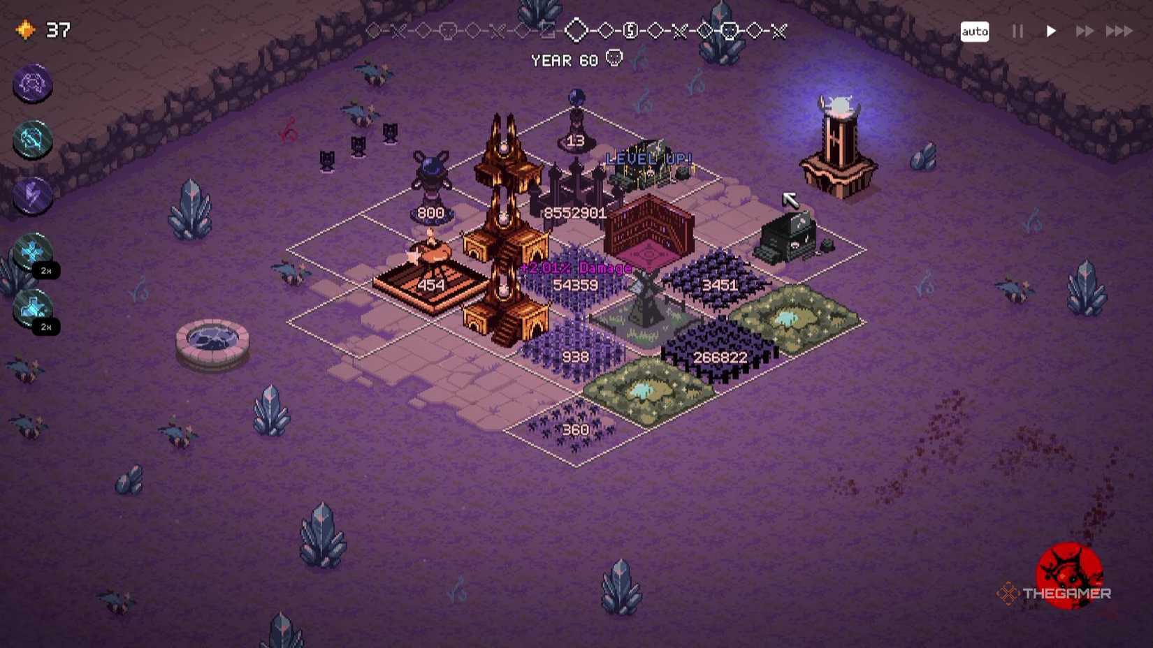 The blacksmith levels up with 9 kings.