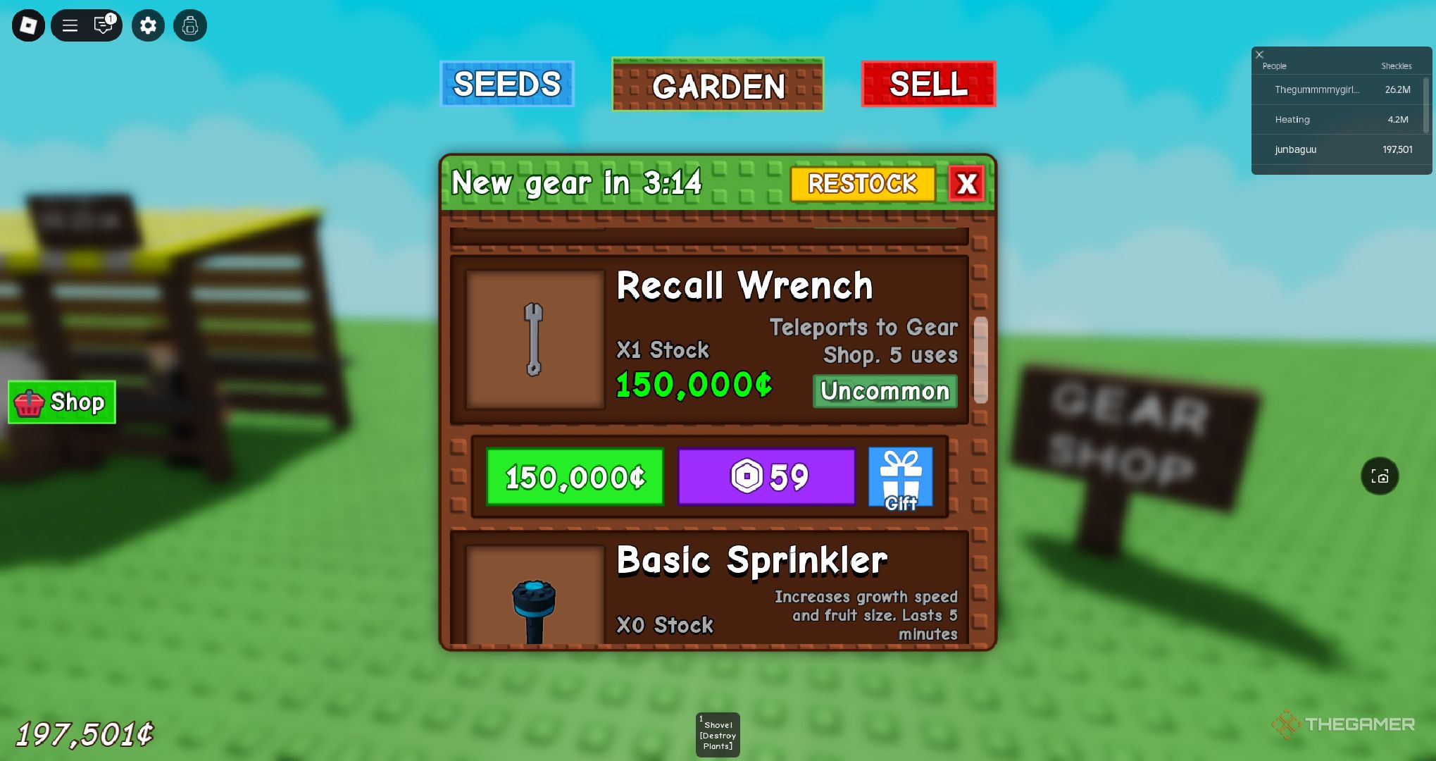 How To Get The Recall Wrench In Roblox: Grow A Garden