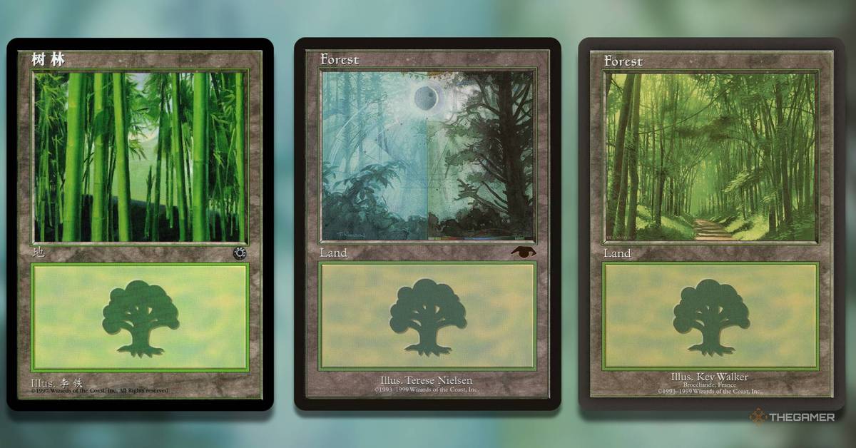 mtg card that makes all lands forests Magic The Gathering 20 Assorted Foil Land MtG Amonkhet Land Forest (Full