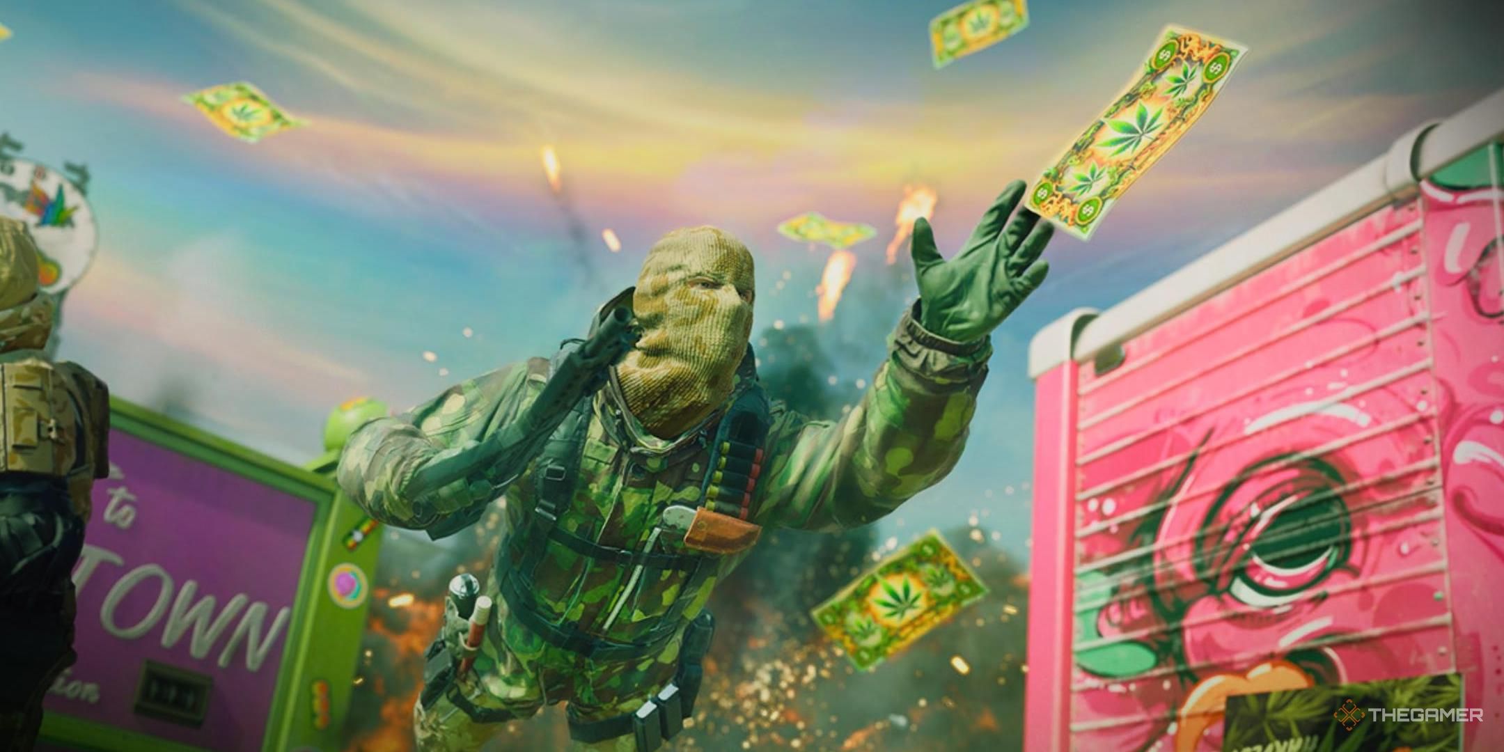 A player diving for Blaze Bucks in the Blaze of Glory event in Black Ops 6.