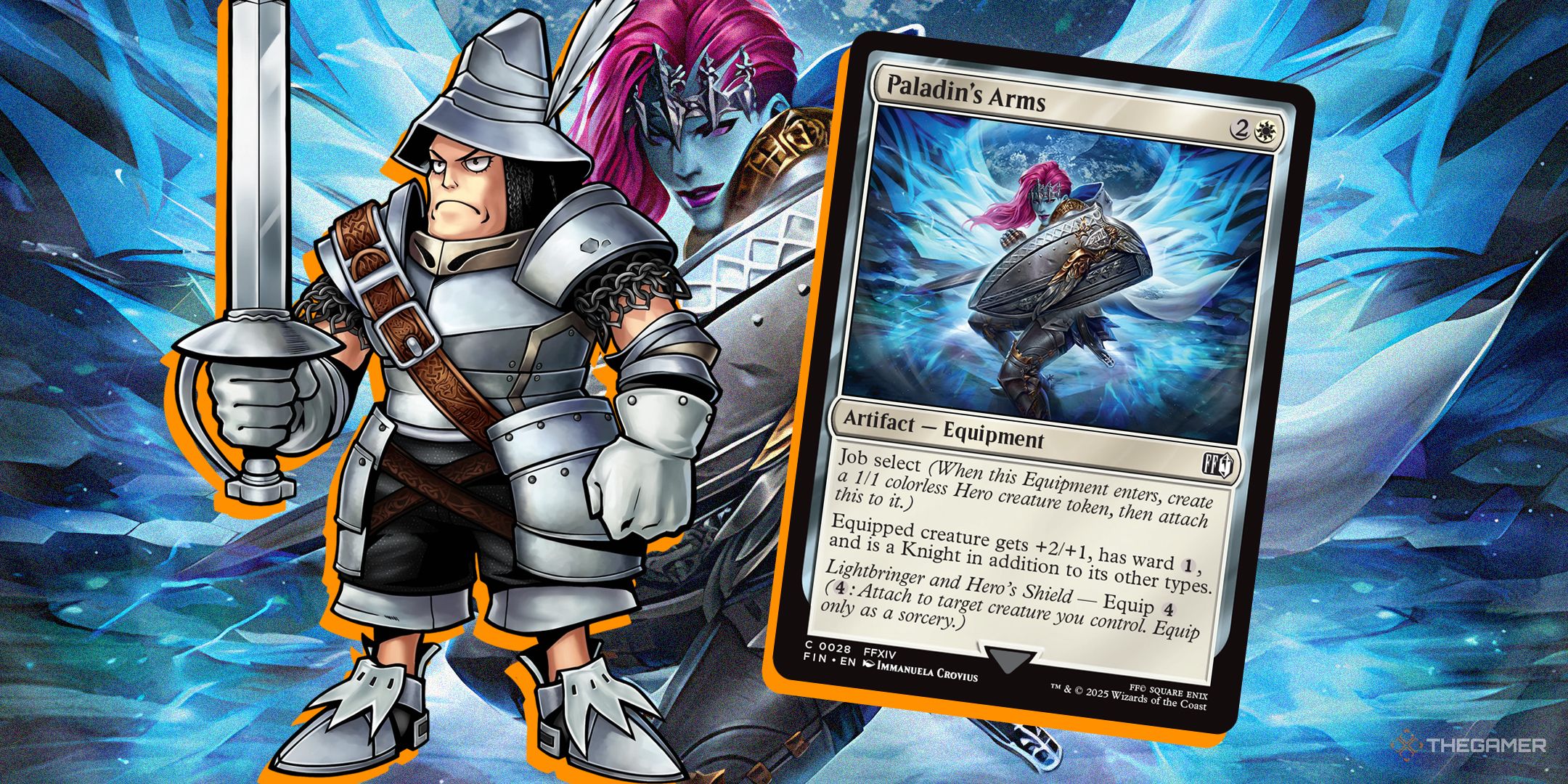 Paladin's Arms Exclusive Visual Spoiler For MTG's Final Fantasy Set