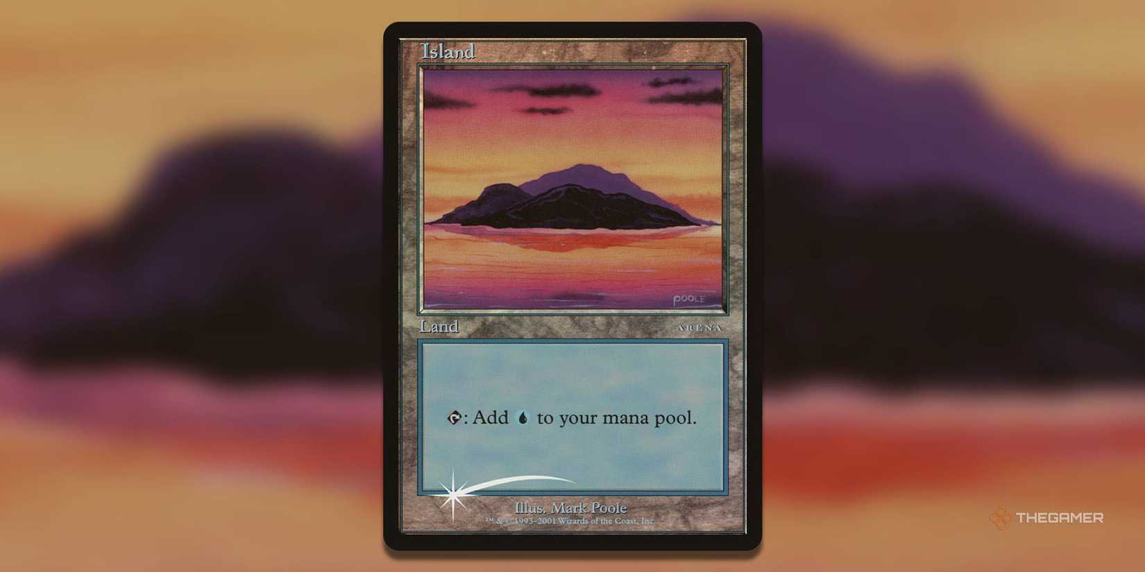 island mtg card Island (Sunset / Signature on Left) [Revised Edition] main image 0