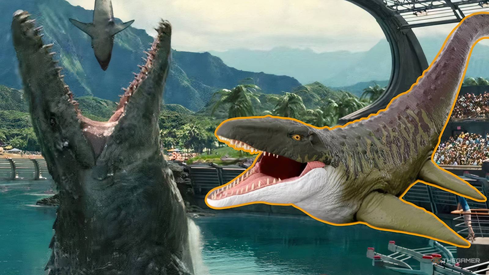 Mattel Jurassic World Rebirth Devasa Mosasaurus aksiyon figürü, 2 saldırı hareketine sahip Mattel Jurassic World Rebirth Devasa Mosasaurus aksiyon figürü, 2 saldırı hareketine sahip