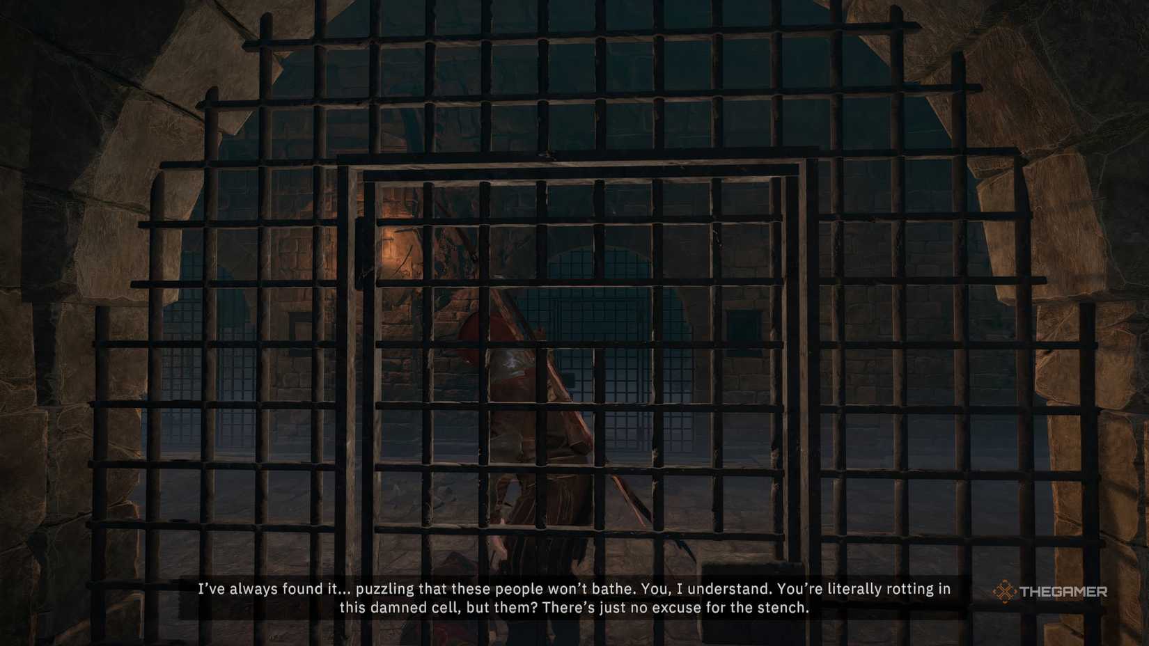 Caradoc outside your prison cell.