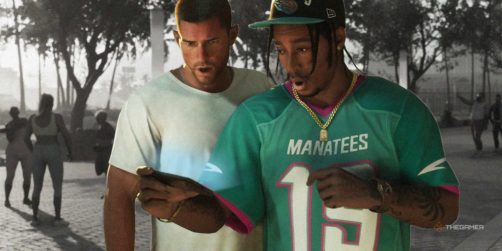 TG GTA 6 Two characters looking at the phone