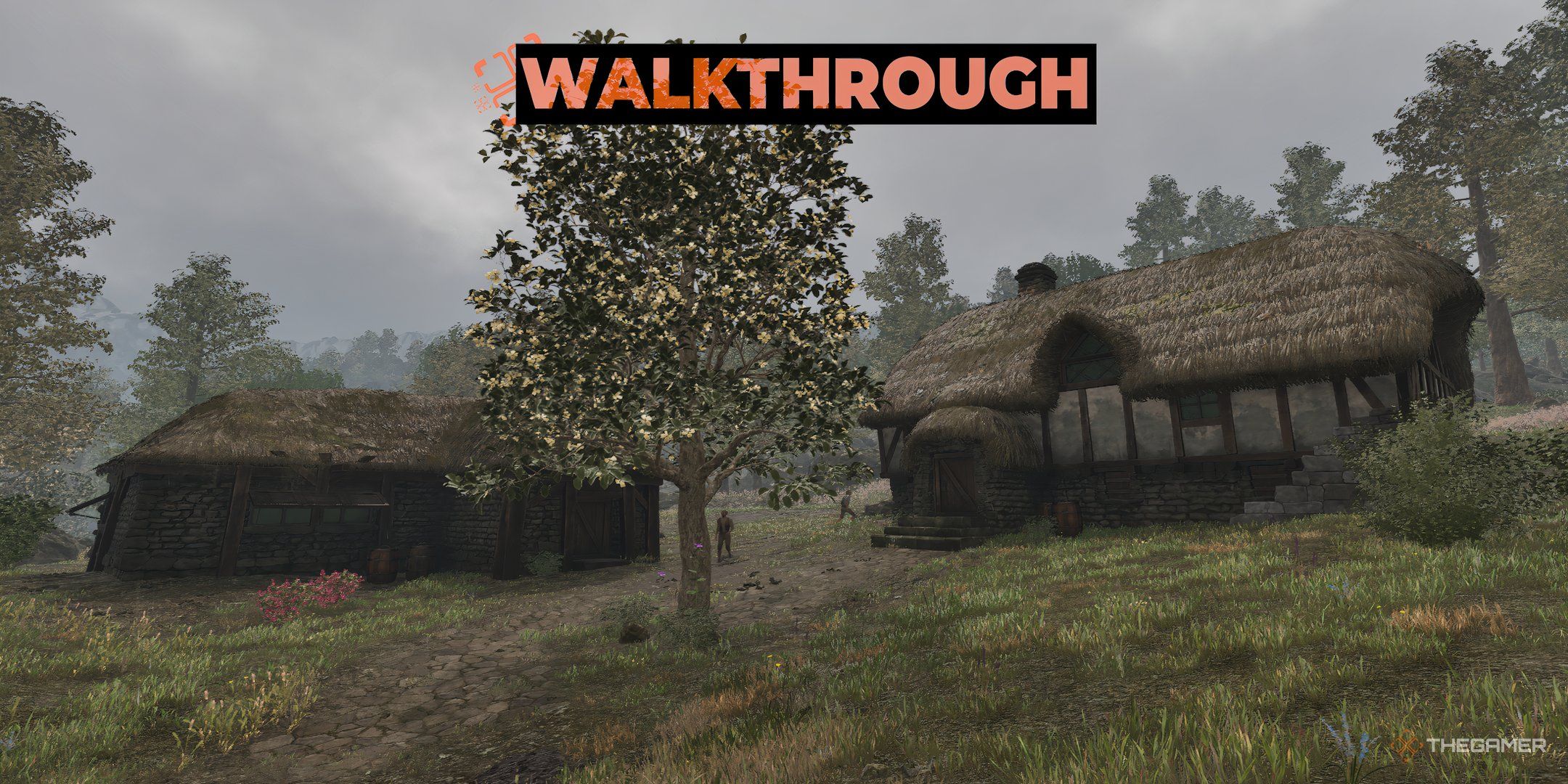 The town of Cropsford built up in The Elder Scrolls IV Oblivion Remastered.