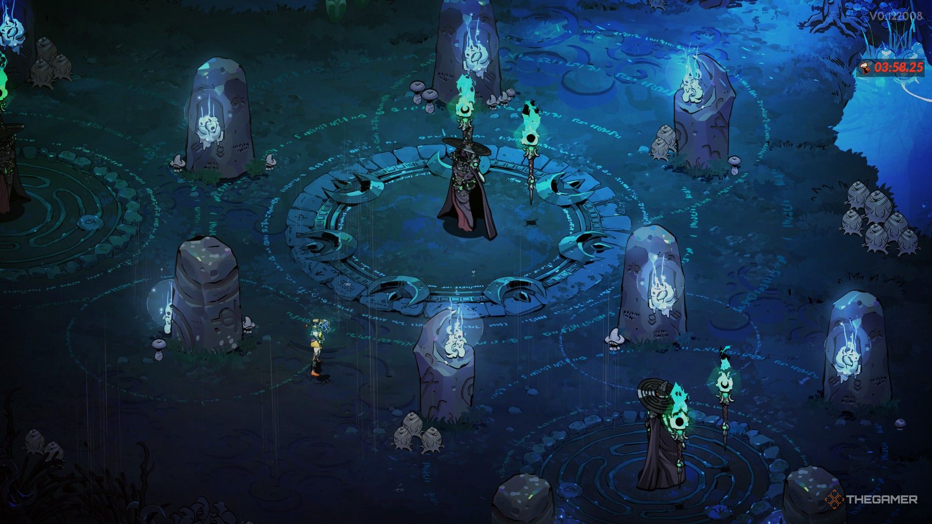 Hecate greets Melinoe in her new Unrivaled fight arena in Hades 2.