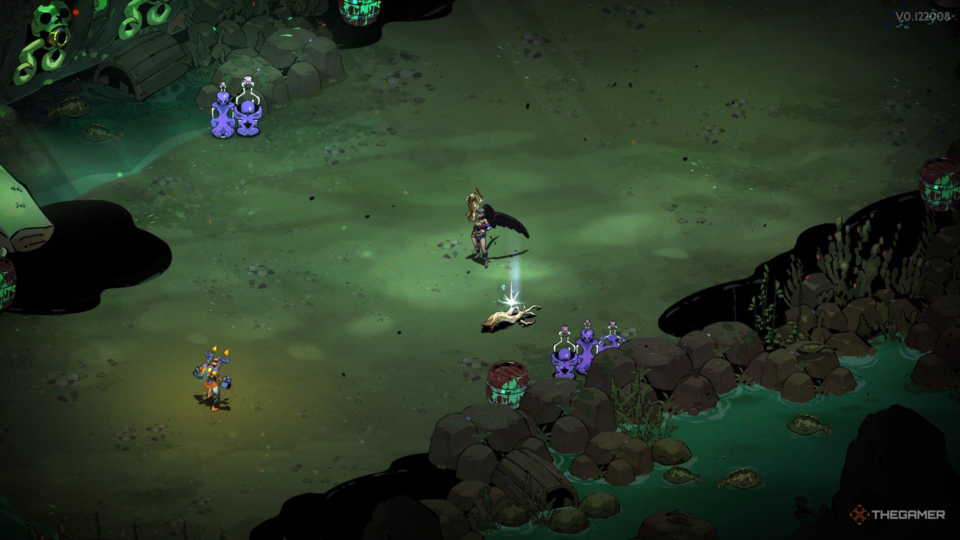 Melinoe greets Unrivaled Eris in her new arena in Hades 2.