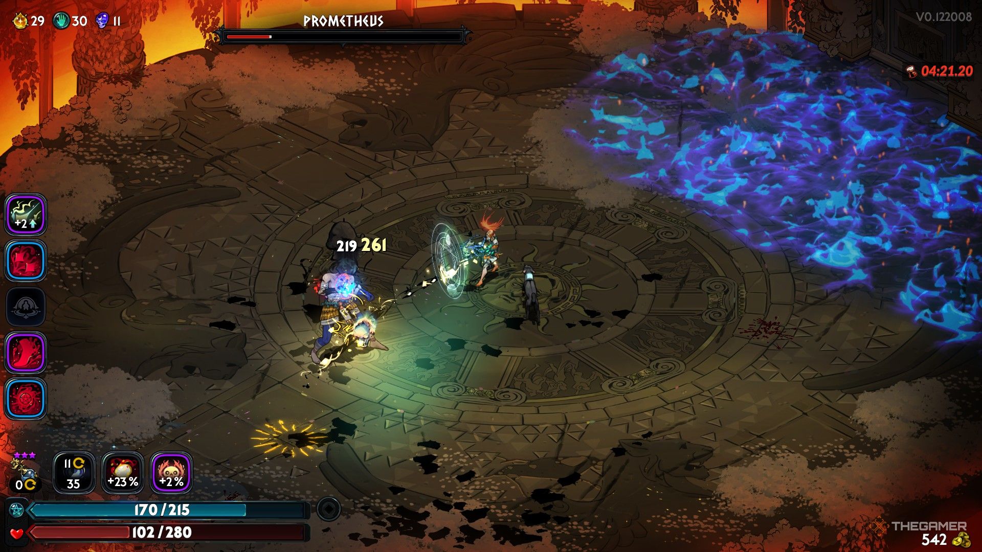 Melinoe uses the skull of Hel on Prometheus at the end of his Unrivaled fight in Hades 2.