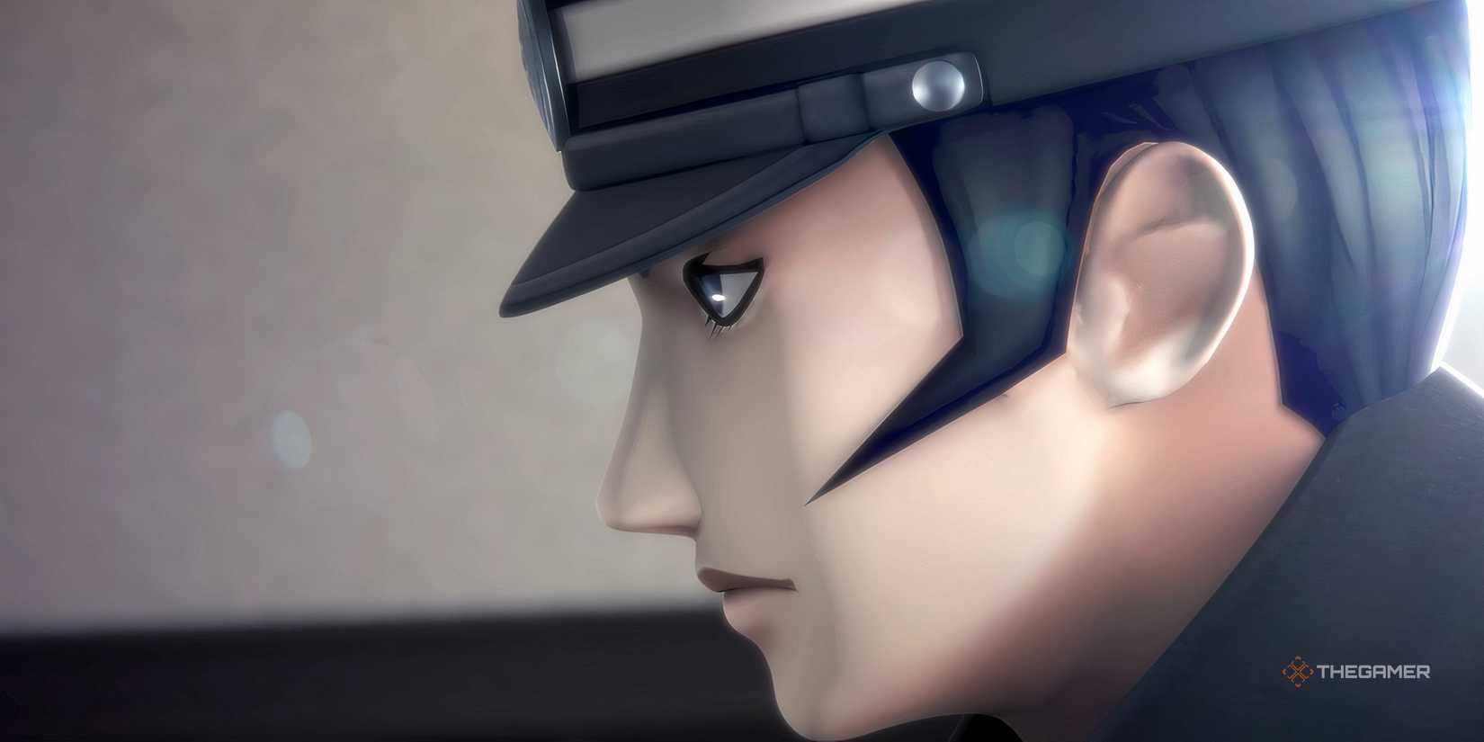 A close-up of Raidou Kuzunoha XIV in Raidou Remastered The Mystery of the Soulless Army.