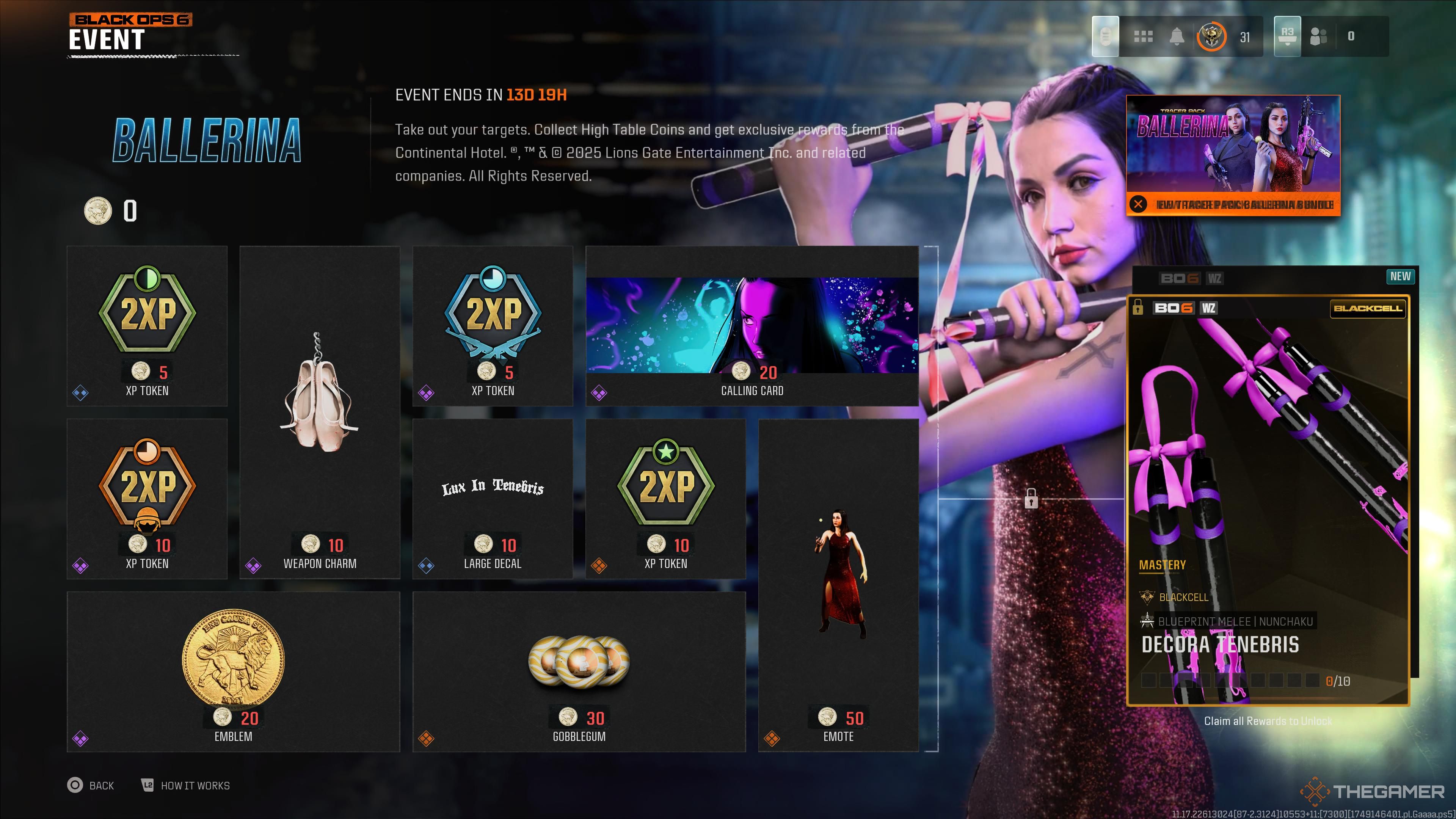 What Are The Ballerina Event Rewards In Call Of Duty: Black Ops 6