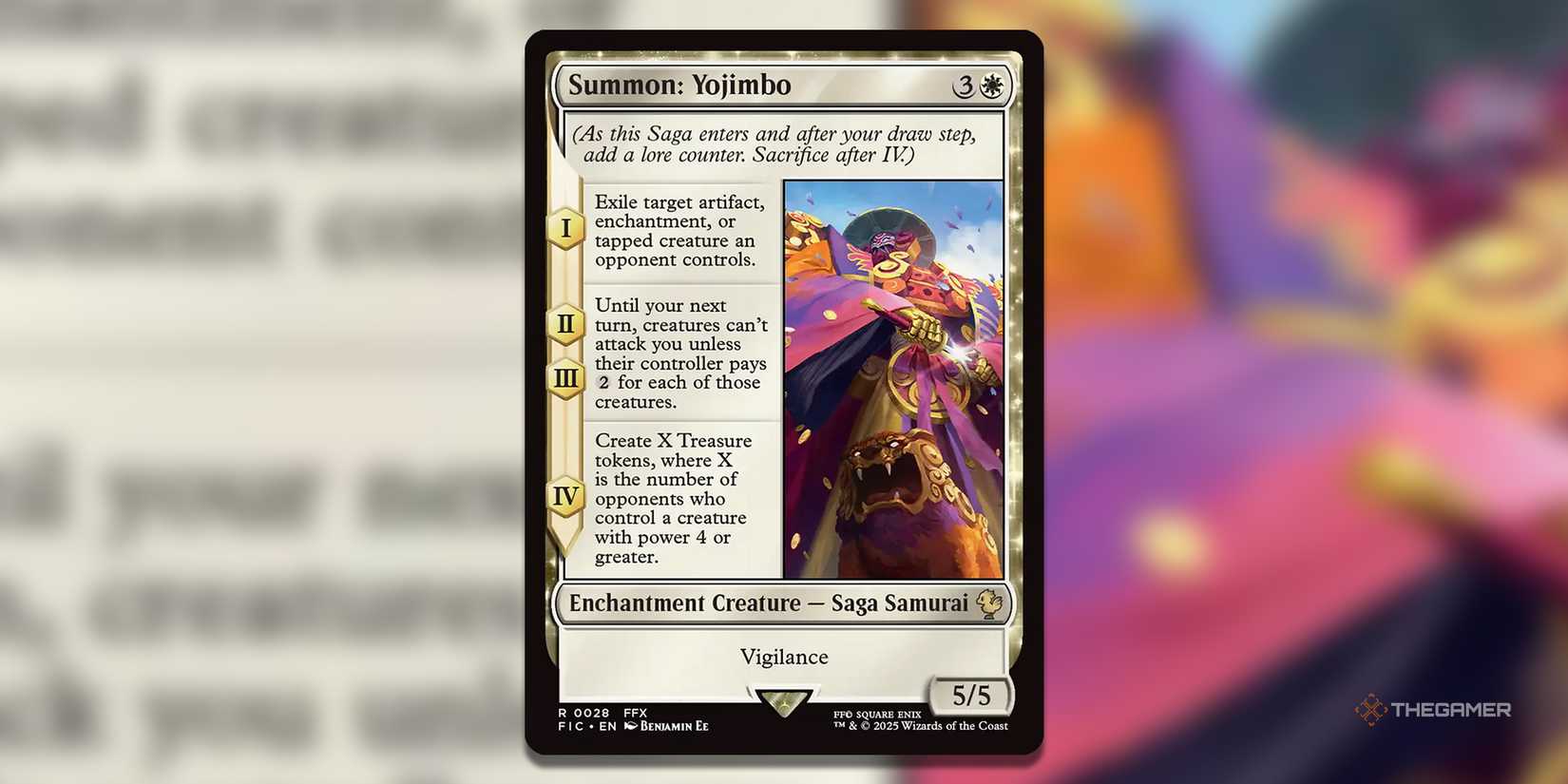 yojimbo mtg final fantasy Summon: Yojimbo (Surge Foil) [FINAL FANTASY Commander] main image 1