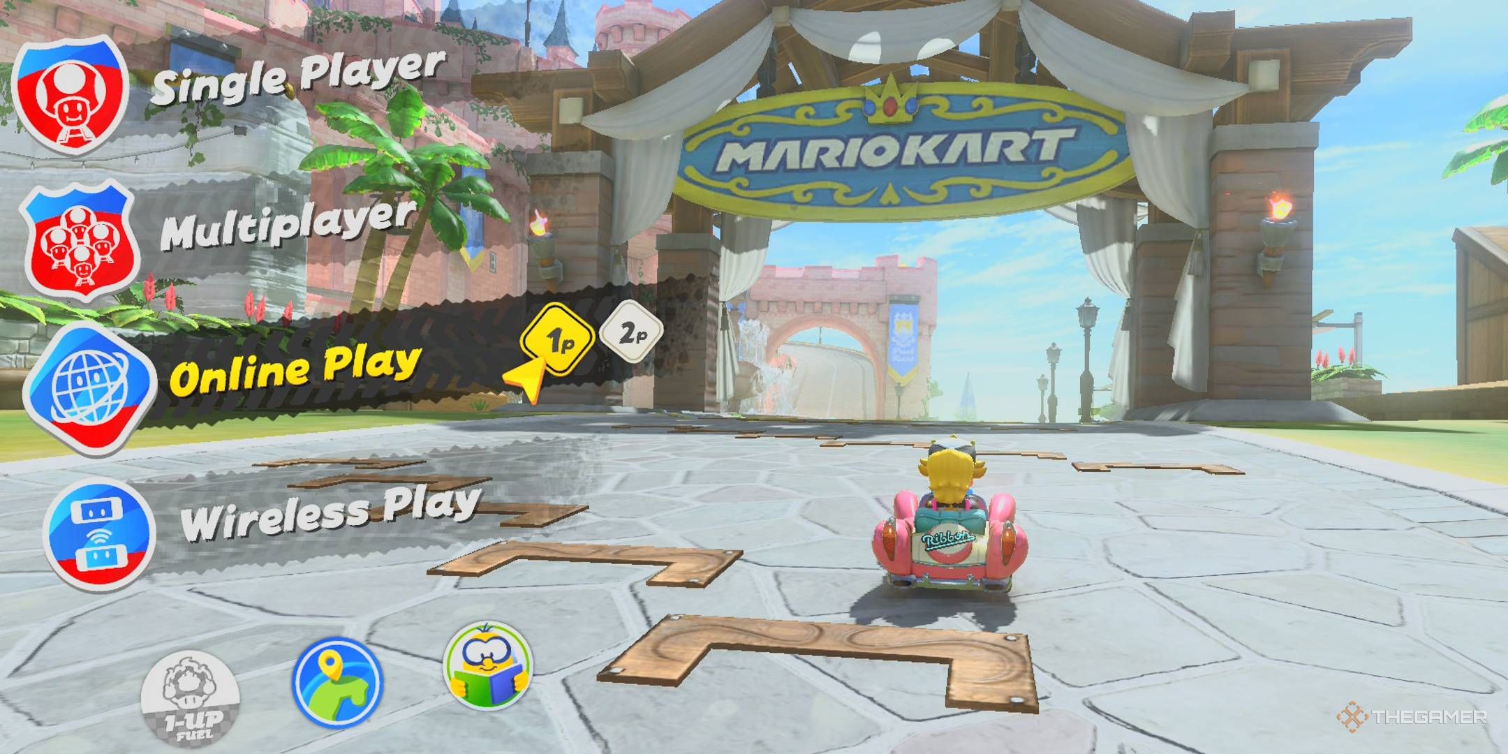 The Online Play screen for Mario Kart World.