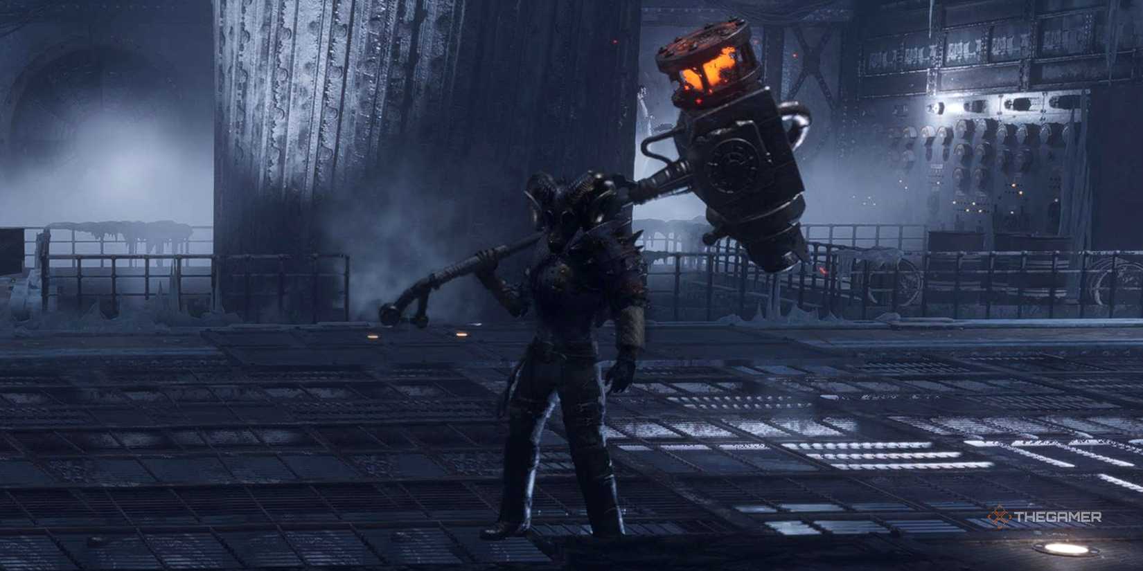 Veronique standing in the darkness in Lies Of P Overture.