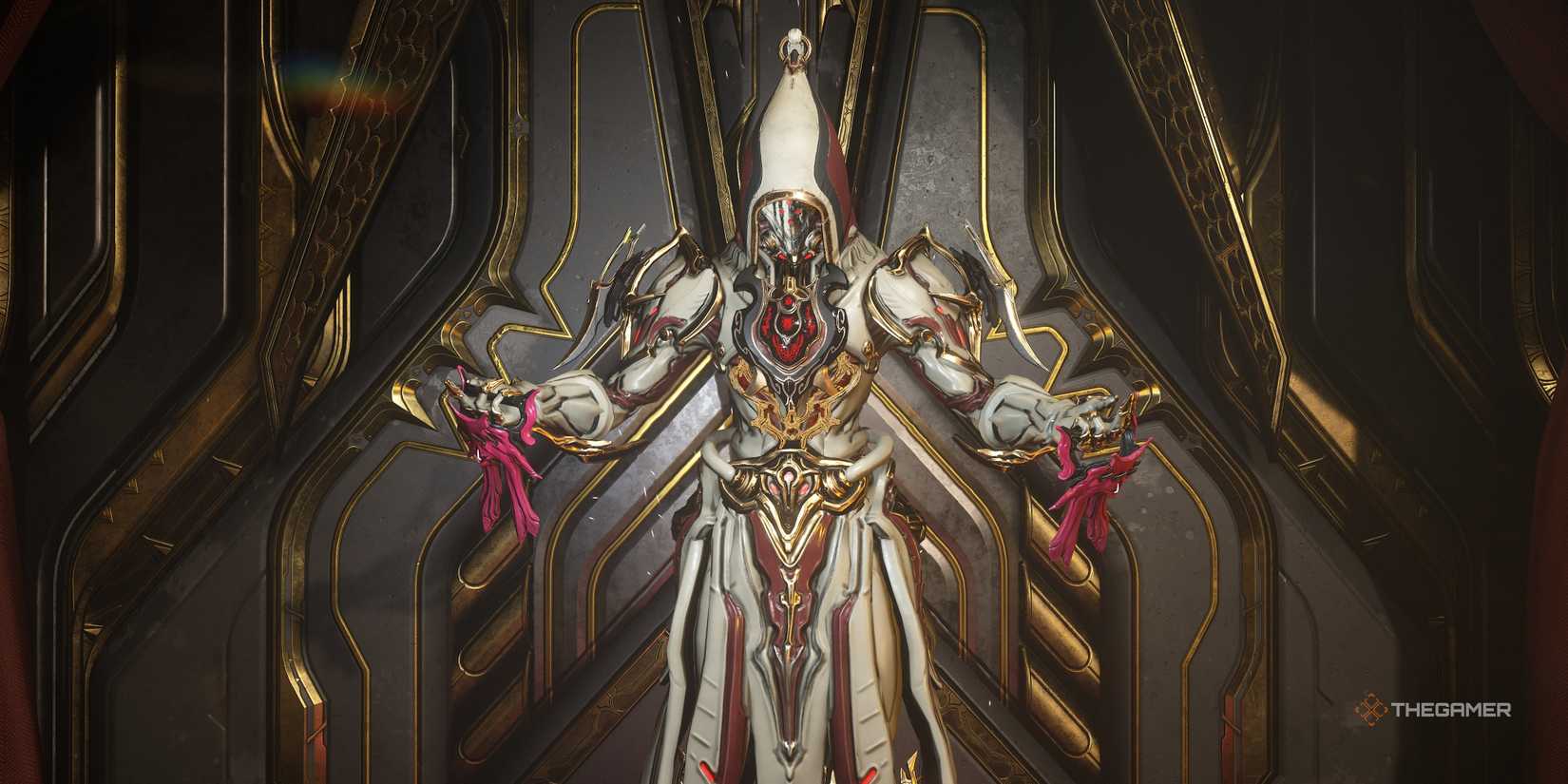 Warframe Harrow Holding Scyotid.