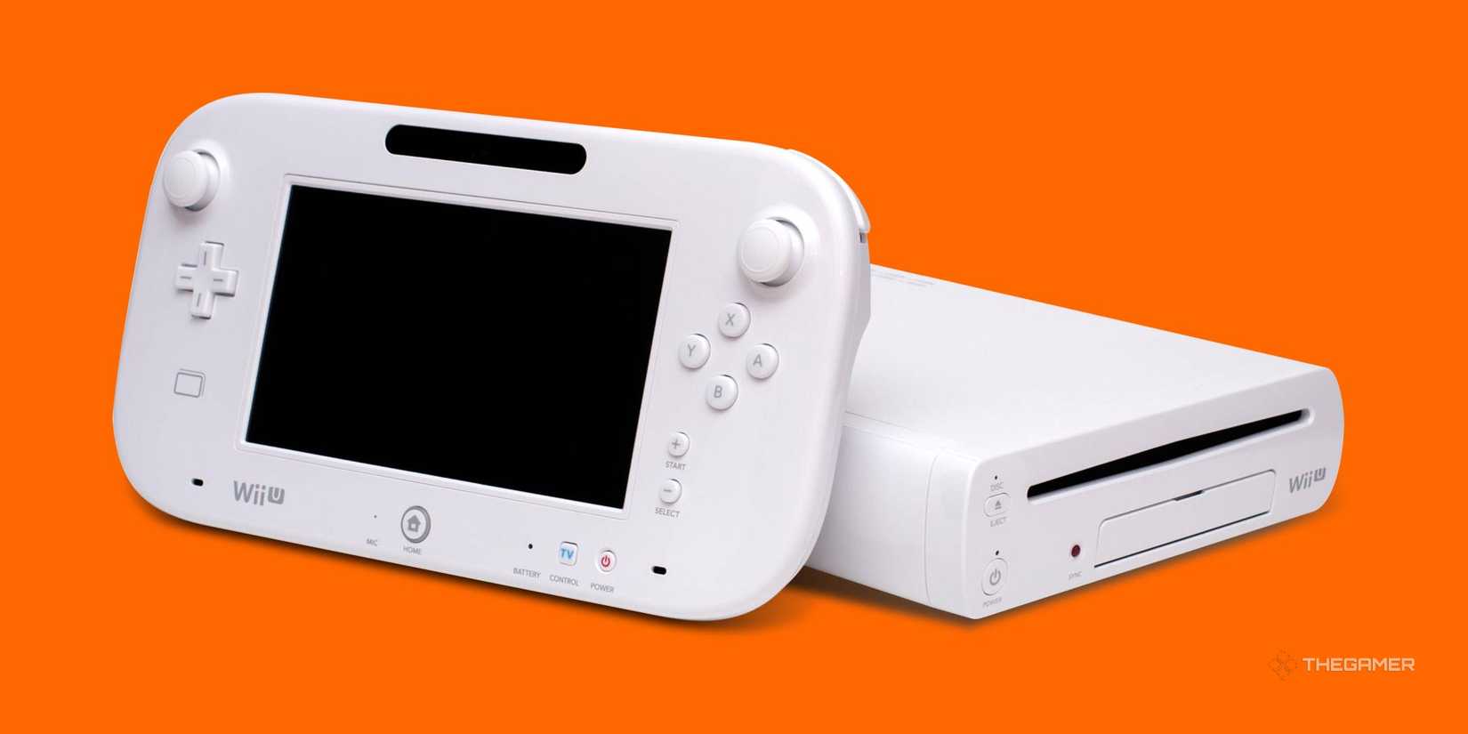 wii u on an orange background.