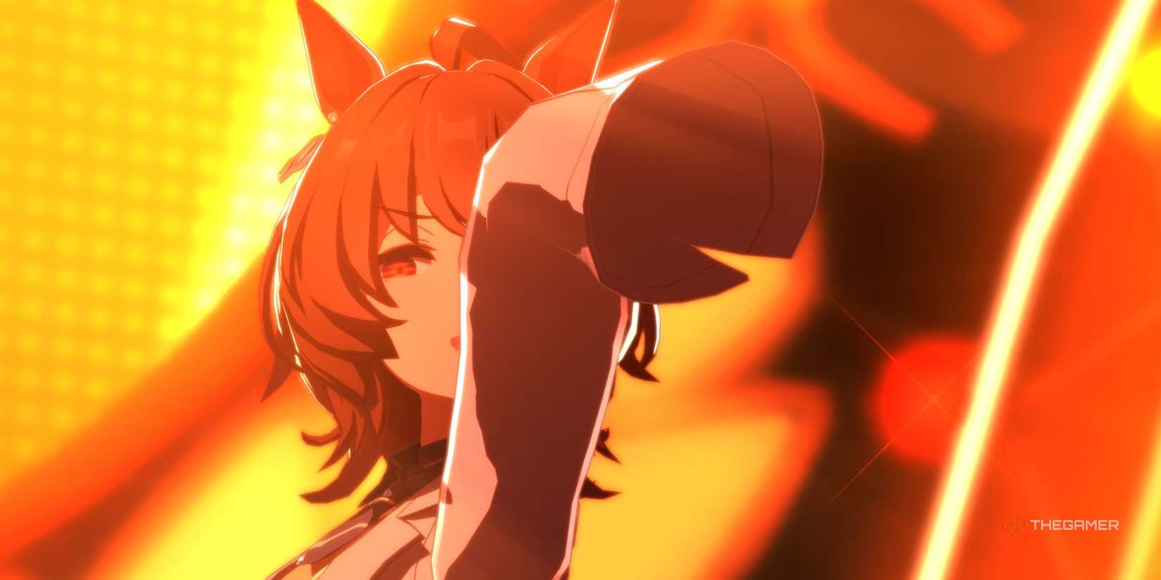 Agnes Tachyon is shown in Umamusume Pretty Derby.