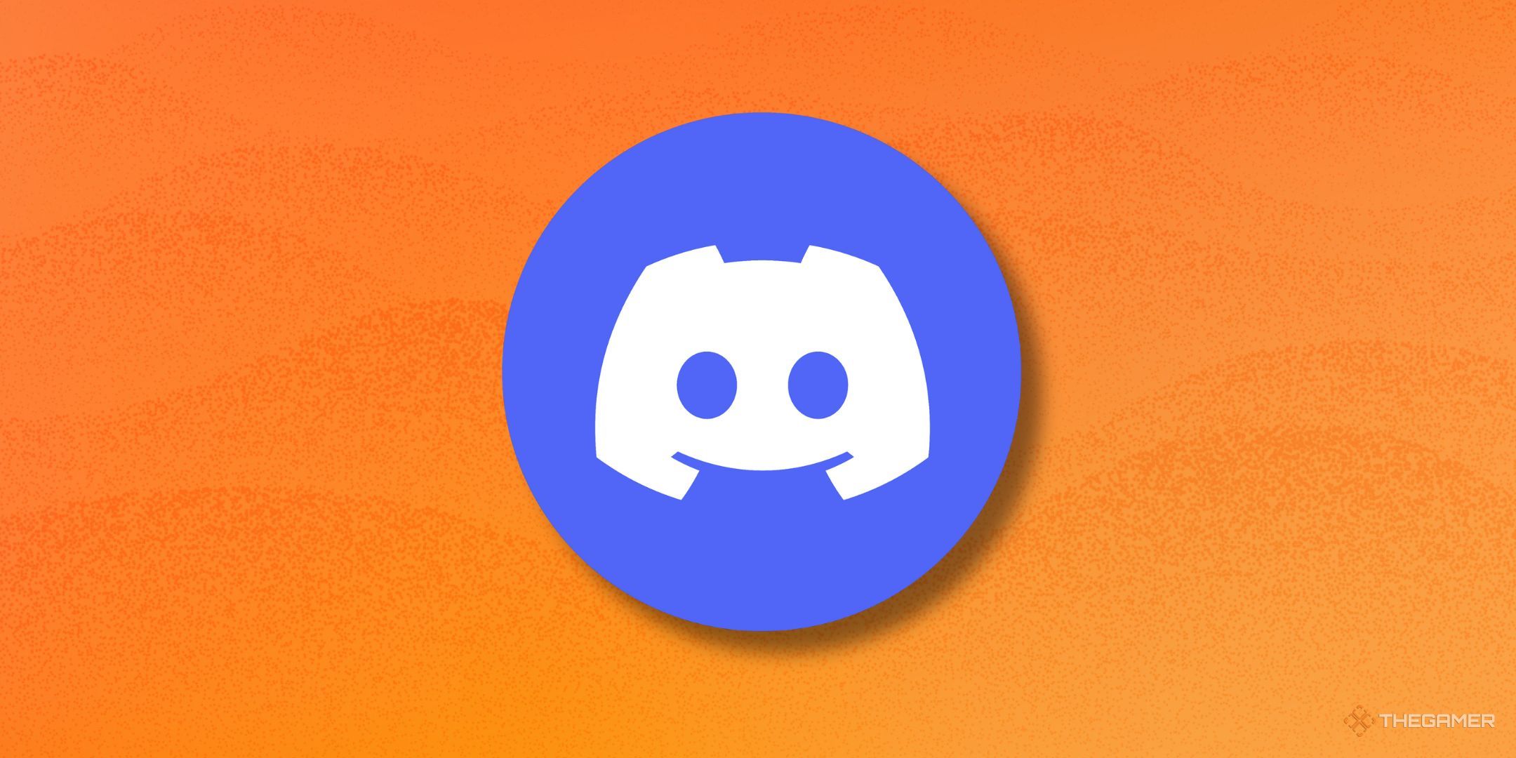 The Discord logo on an orange background.