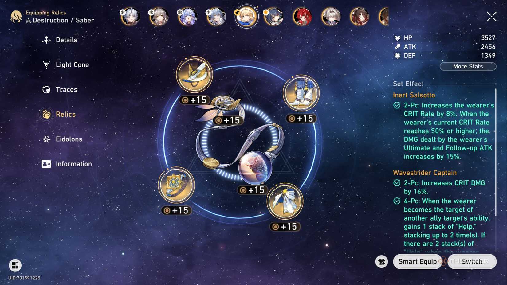 Hsr Build Rater The Best Saber Build, Team, Light Cone, And Relics In HSR
