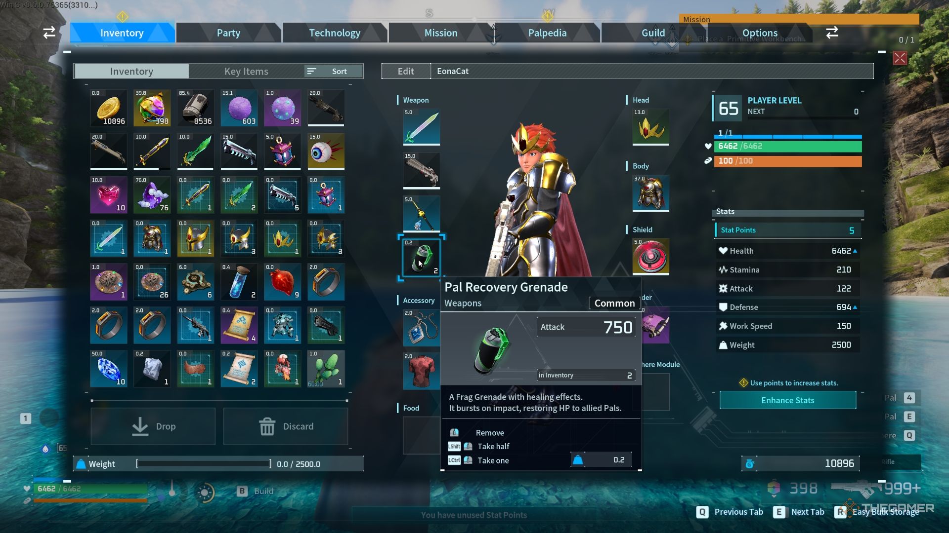 pal-recovery-grenade-in-the-inventory-of