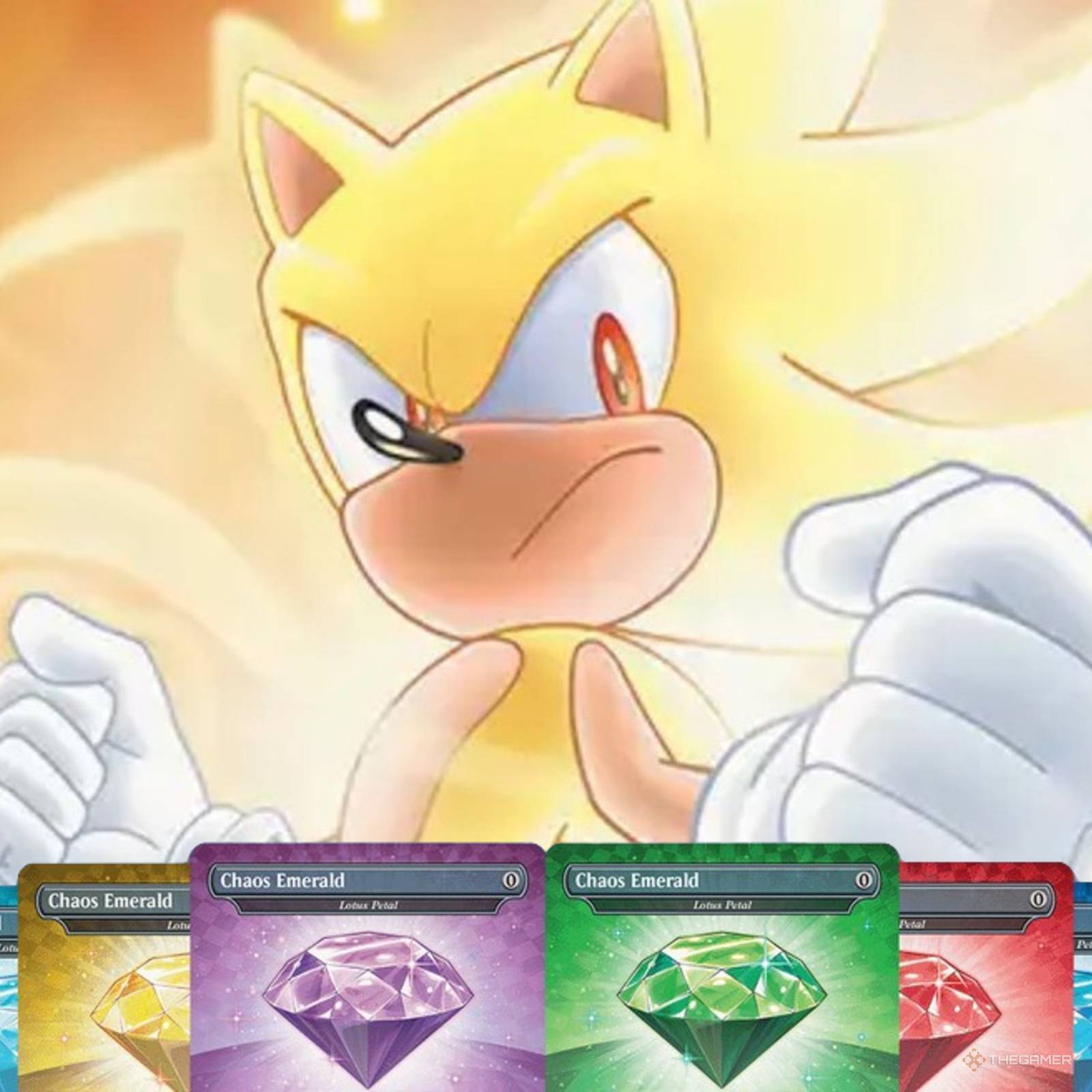 MTG's Sonic The Hedgehog Secret Lair will include Chaos Emerald bonus cards