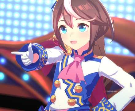 Tokai Teio is shown in Umamusume Pretty Derby.