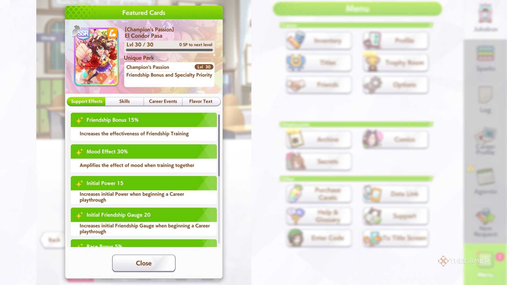 Umamusume Pretty Derby El Condor Pasa SSR card for Super Creek.