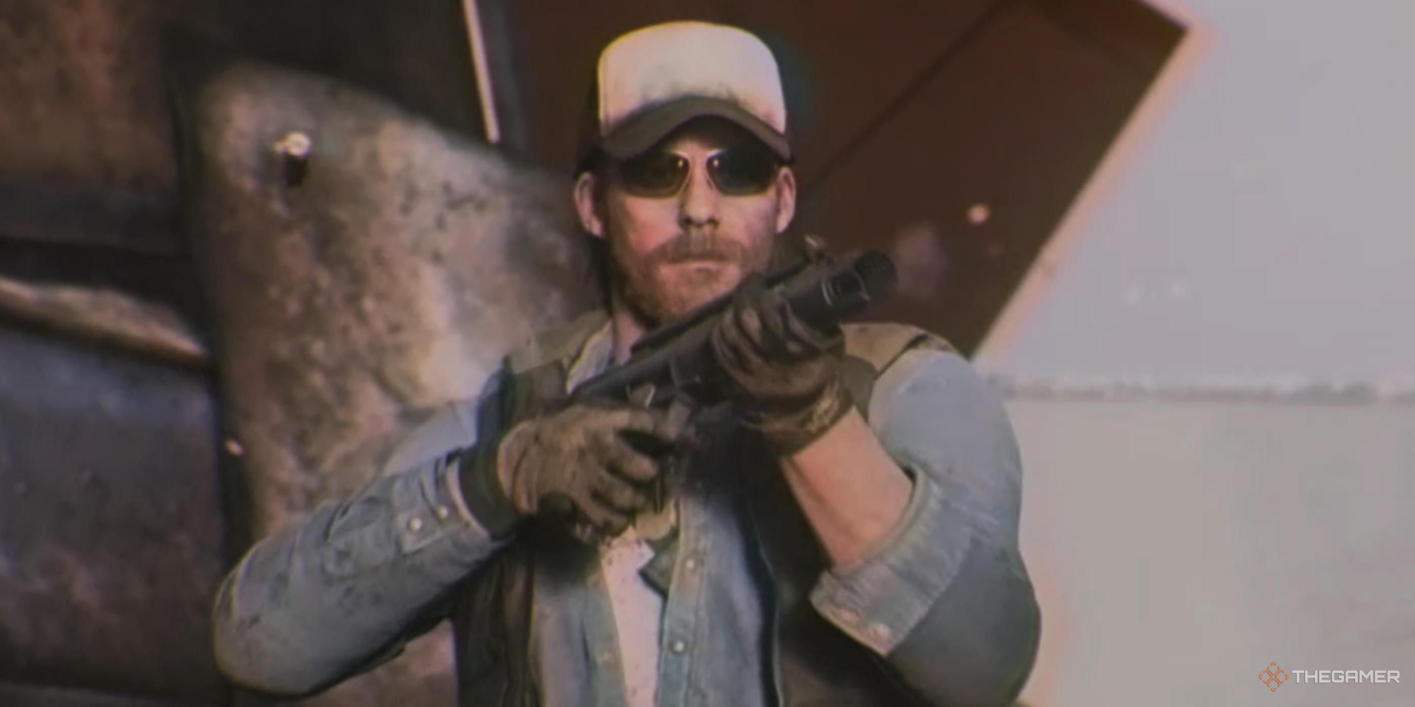 A player shooting towards the camera in Black Ops 6 event '90s Action Heroes.
