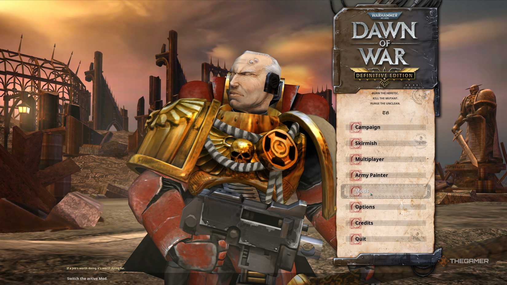 War Game/video Menu How To Install Mods For Warhammer 40K: Dawn Of War