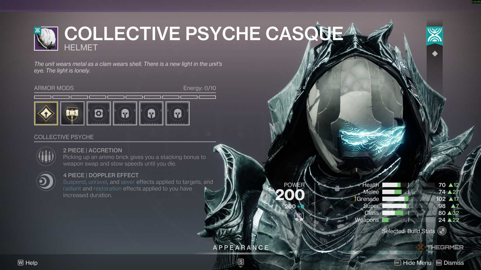 Wayward Psche Set Every Armor Set Bonus In Destiny 2