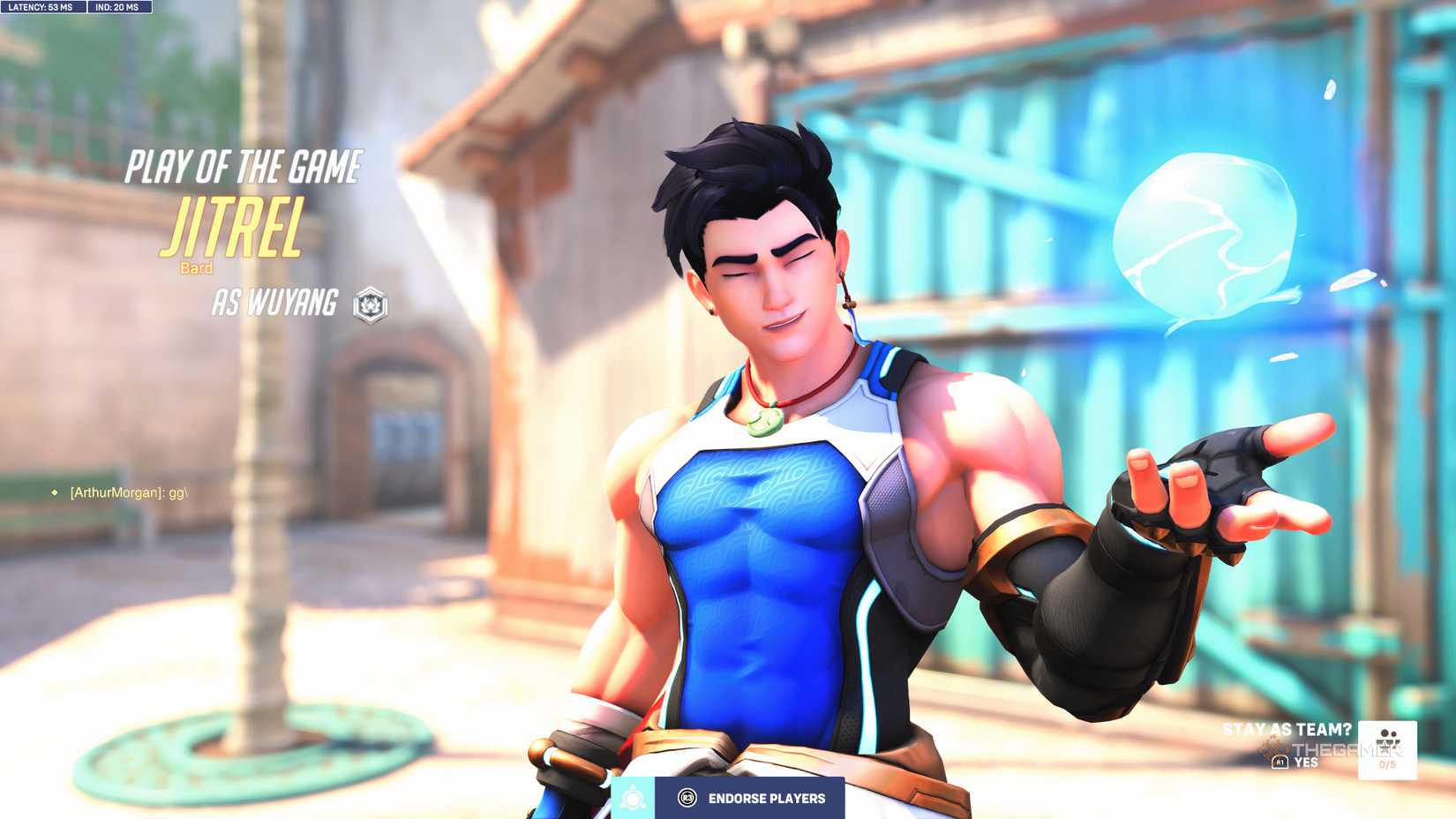 In Overwatch 2, the game screen play with Woosung as the winner of the game.