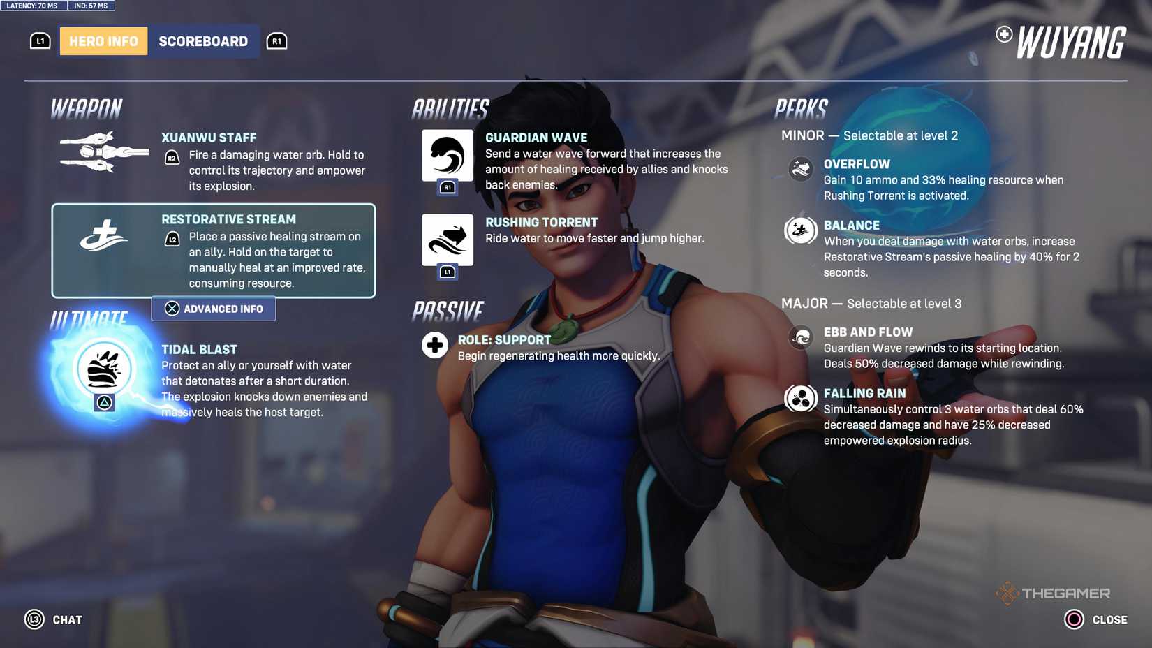 The ability screen to show all the ability of Wooyang in overwatch 2.