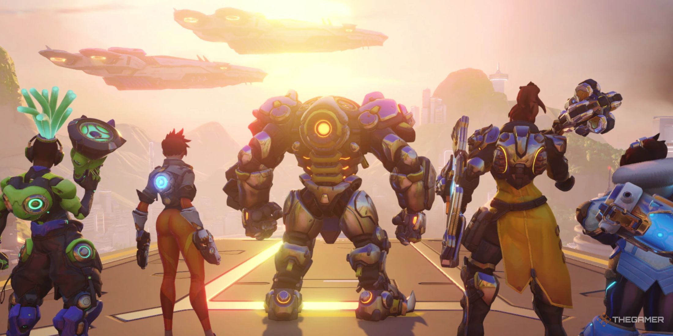 Overwatch 2 characters looking out into the distance.