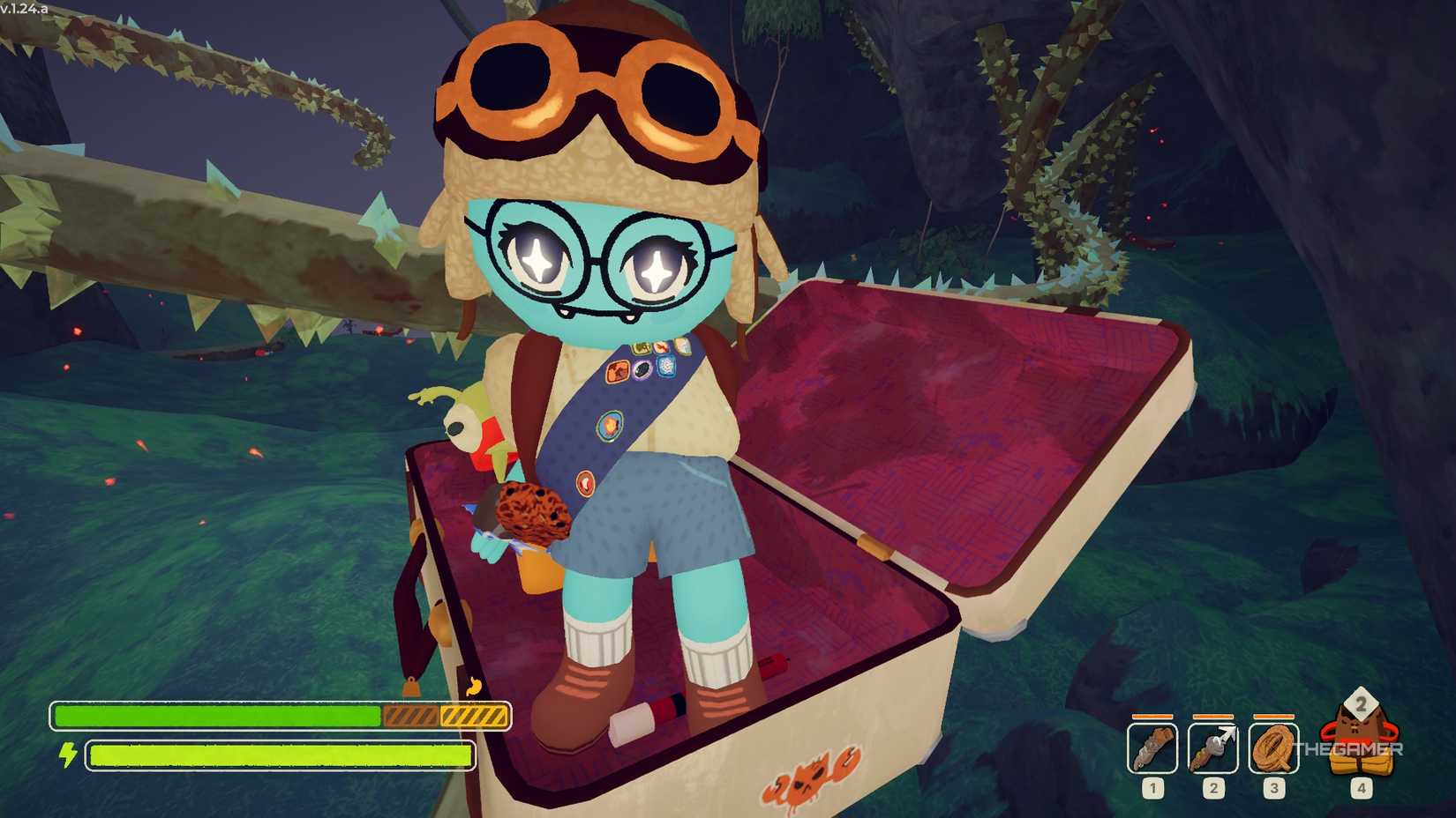 PEAK Scout standing in luggage container.